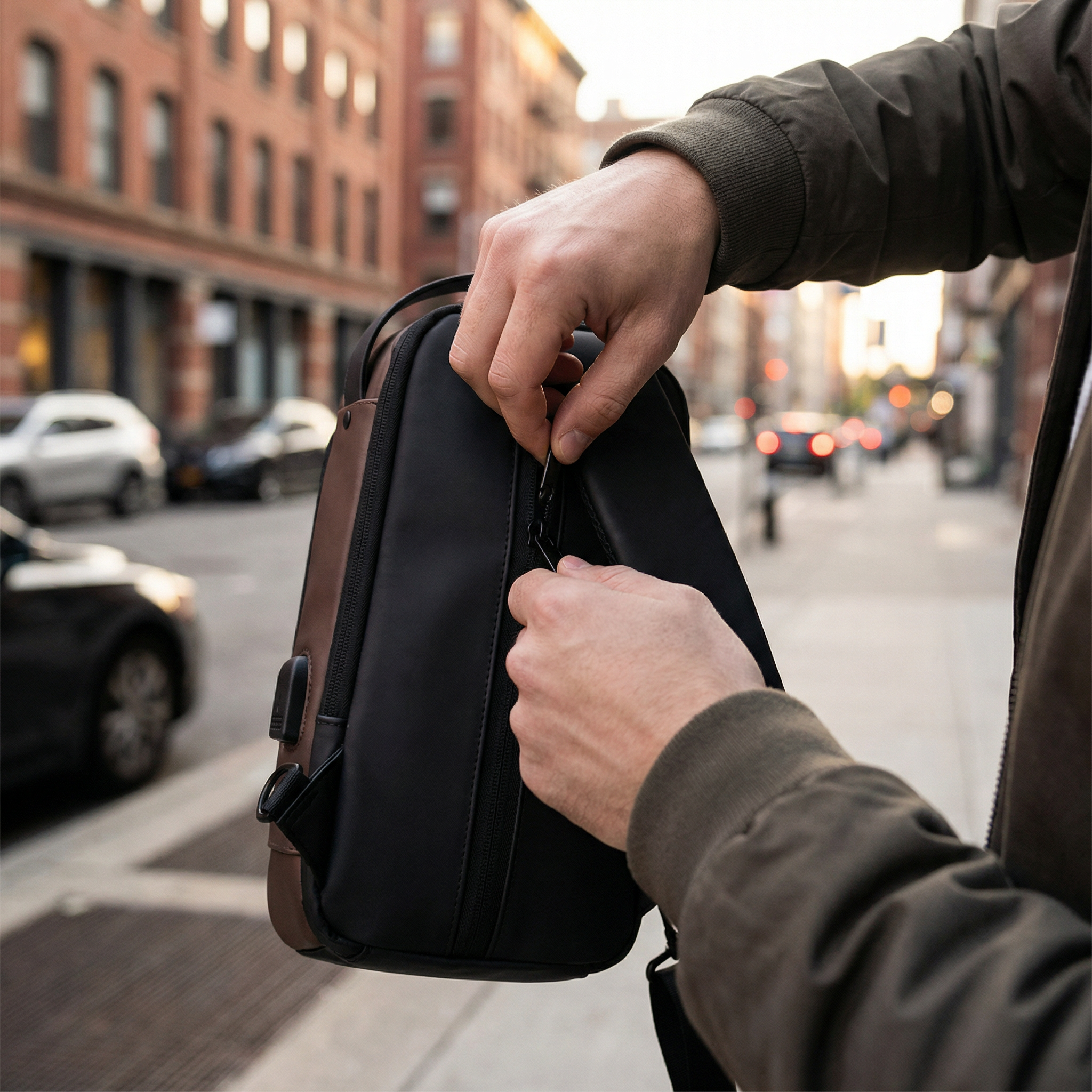 Adventrove™ Metro Sling – Minimal crossbody sling for everyday urban travel.