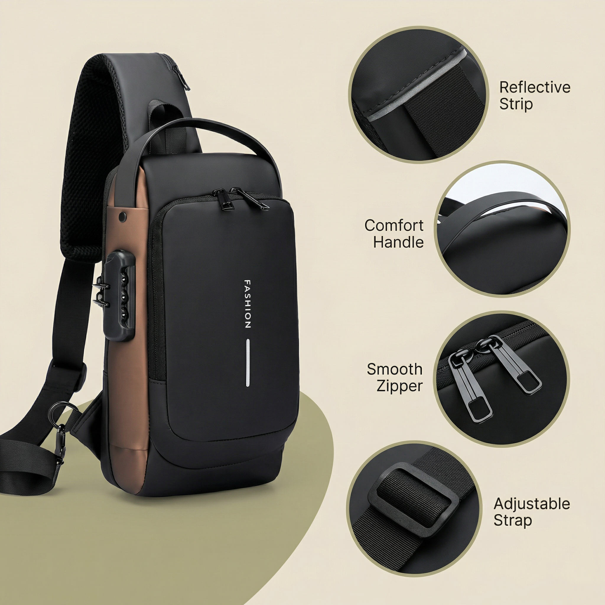 Adventrove™ Metro Sling – Minimal crossbody sling for everyday urban travel.