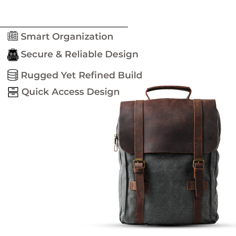 Adventrove™ Nomad Canvas Pack – Rugged everyday backpack for modern explorers.