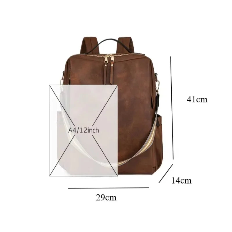 Women's Genuine Leather Retro Backpack