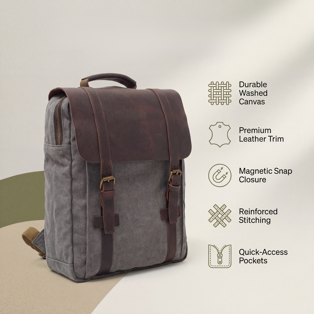 Adventrove™ Nomad Canvas Pack – Built For Modern Explorers